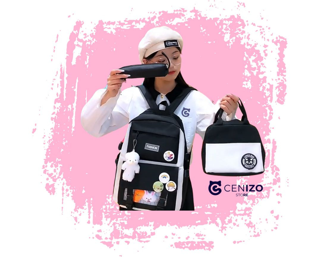 Kit Bolsos Korea 5 en 1 + Osito & Pines de Obsequio