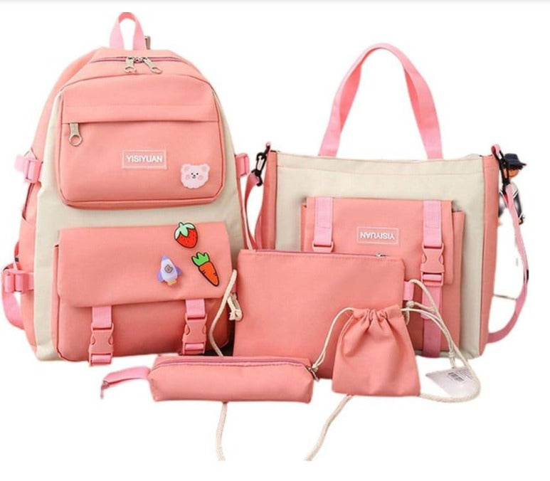 Kit Bolsos Korea 5 en 1 + Osito & Pines de Obsequio